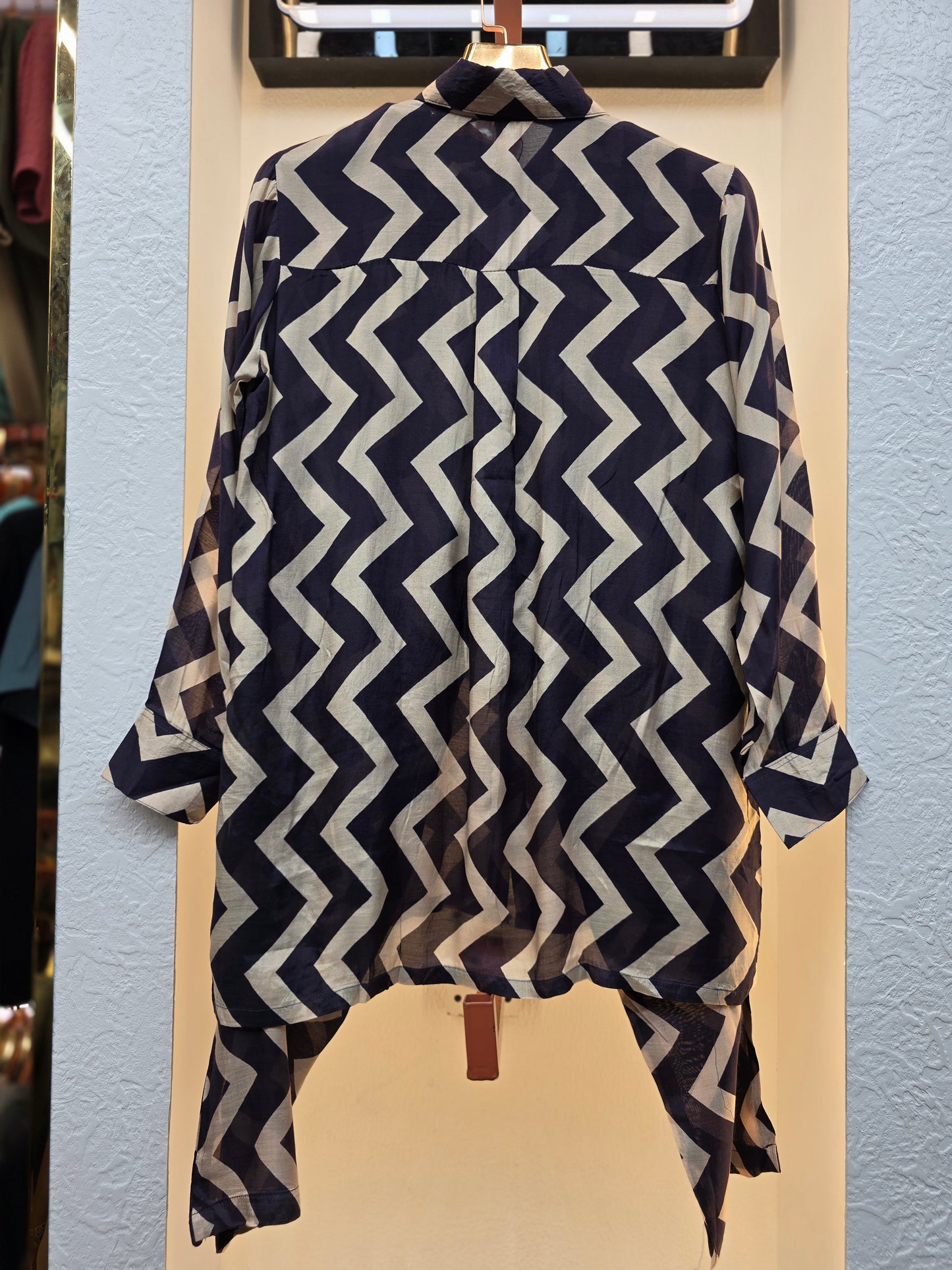 Pure Muslin Crepe Black and Grey Coord Set