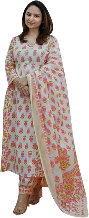 Cotton Printed Afghani Salwar Flared Suit