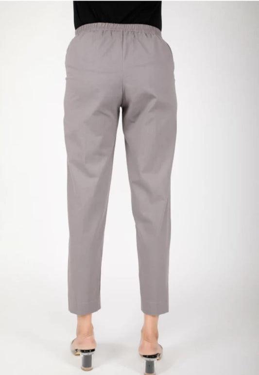 Grey Cotton Lycra Stretchable Pants