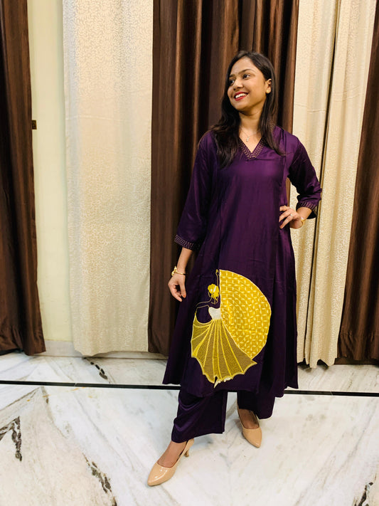 Silk Viscose Unique Patchwork A-line Dress