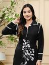 Designer Black Kurta Set with Lacework & Embroidery