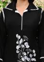 Designer Black Kurta Set with Lacework & Embroidery